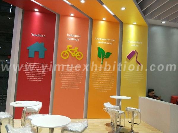 China coatings trade show displays stand builder